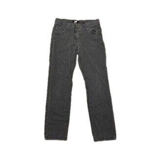 OLSON black denim jeans with unique stitching on front size 12